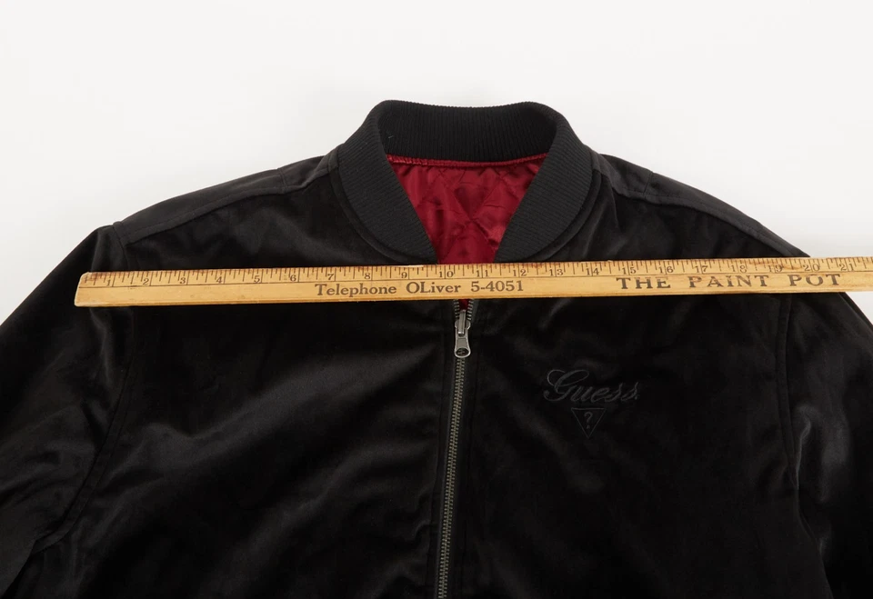 Chaqueta de bombardero reversible Guess para hombre terciopelo/satén M imprescindible comprarla ENVÍO RÁPIDO Foto 2 de 4
