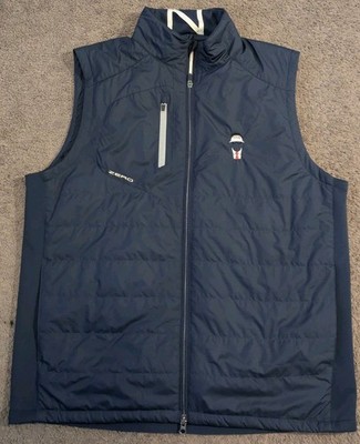 Zero Restriction Primaloft Lightweight Hybrid Full Zip Golf Vest Blue Men's XL