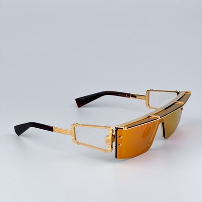 Balmain Women Sunglasses Gold Red Brown Shield WONDER BOY  display picture 2