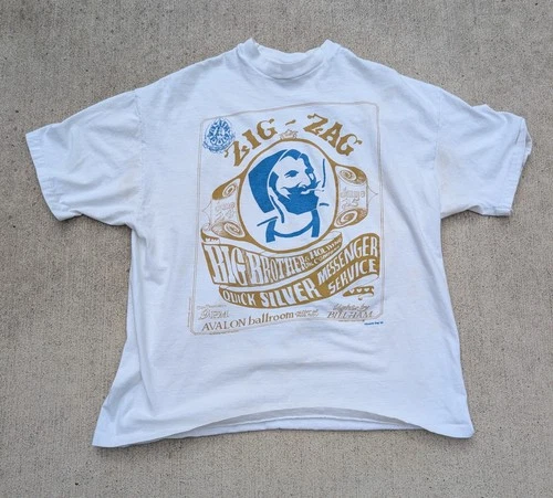Big Brother and The Holding Company Zig Zag Co 1990s vintage concert t-shirt, vintage, single stitch, B+ condition