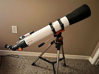800/50 Reflector Telescope 50mm Altazimuth Tripod w/ Case, Eyepieces