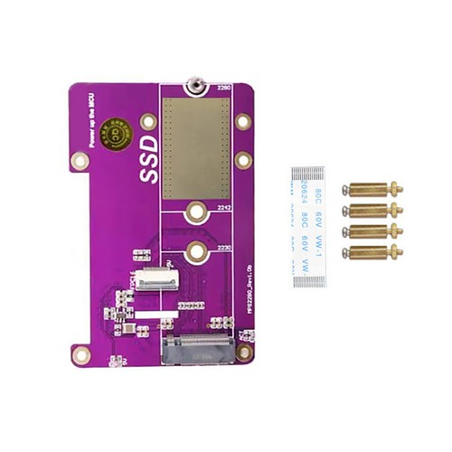 1*PCIE Pcie X1 Gen2 Gen3 To M.2 SSD NVMe SSD HAT Adapter For Raspberry Pi 5 - Afbeelding 6 van 14