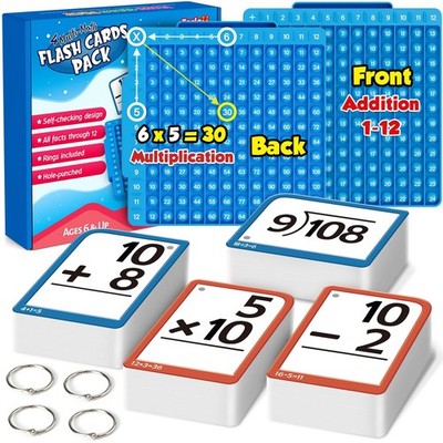 Math Flash Cards & Board Set - Multiplication, Addition, Subtraction, Division G