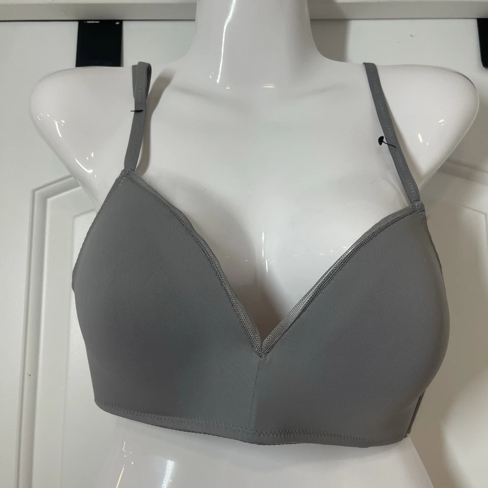 NUEVO Sujetador Camiseta Express Inalámbrico Sin Alambres 36C LOTE 3 Detalles Malla Marfil Rosa Gris Foto 2 de 4