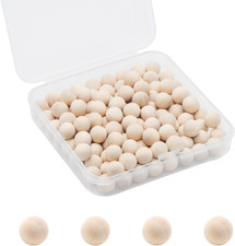 120 Pcs Wooden round Ball 1/3" 8Mm Unfinished Wood Balls for Crafts, Wood Bead