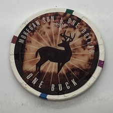 Mohegan Sun Casino $1 Chip Uncasville CT Connecticut H&C