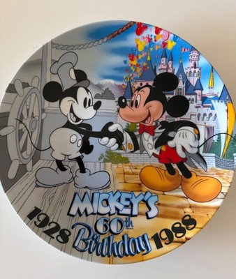 Walt Disney Sammelteller Motivteller Mickey Mouse 60th Birthday