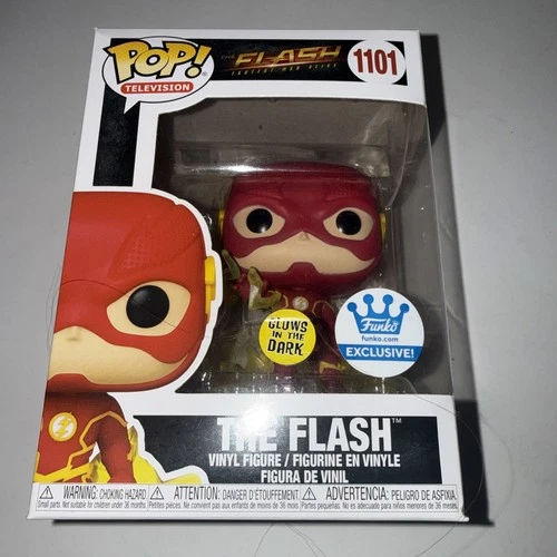 Funko Pop! DC - The Flash w/ Protector Glow GITD Funko Shop Exclusive #1101