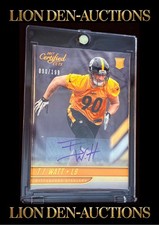 T.J. WATT 2017 DONRUSS CERTIFIED CUTS AUTOGRAPH RC JERSEY MATCH STAMP# 90/199