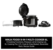 Ninja Foodi 9-in-1 Multi-Cooker 6L | Pressure Cooker & Air Fryer unopened NEW