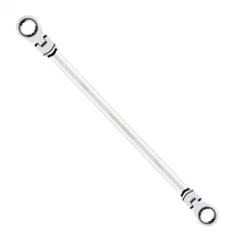 Flex-Head Extra Long Ratcheting Wrenches Double Box End Chrome Vanadium Steel...