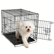 24 Inch Dog Crates for Large Dogs cat Folding Mental Crates Dog Kennels Metal