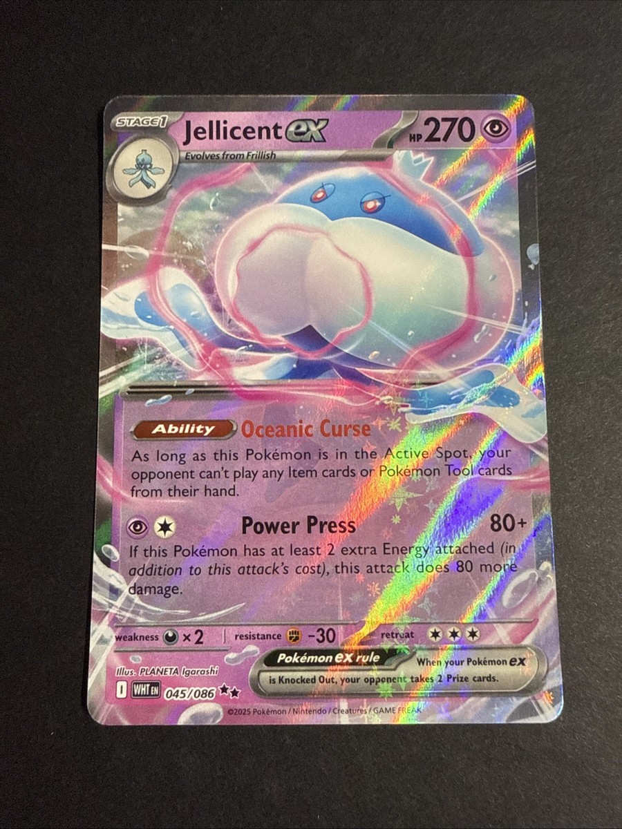 Jellicent Ex 045/086 : White Flare Holo • Near Mint 💎 | eBay