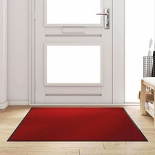 Doormat Red and Black 120 x 180 cm Polypropylene and vinyl