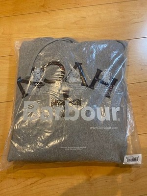 NOAH x Barbour Core Logo Hoodie XL Grau Pullover Hoodie Trial Worn Japan
