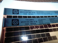 Triumph Spitfire Mk.iv 1500 Factory Parts Microfiche 1973-1974 2 Sheets Triumph Spitfire Mk.iv 1500 Factory Parts Microfiche 1973-1974 2 Sheets