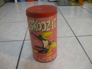 1963 VINTAGE IDEAL HECKLE AND JECKLE SKOOZ-IT PICK A PICTURE GAME IN CAN RARE
