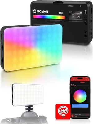 Moman LED Camera Light, RGB Video Lights for Photography App Wireless Control