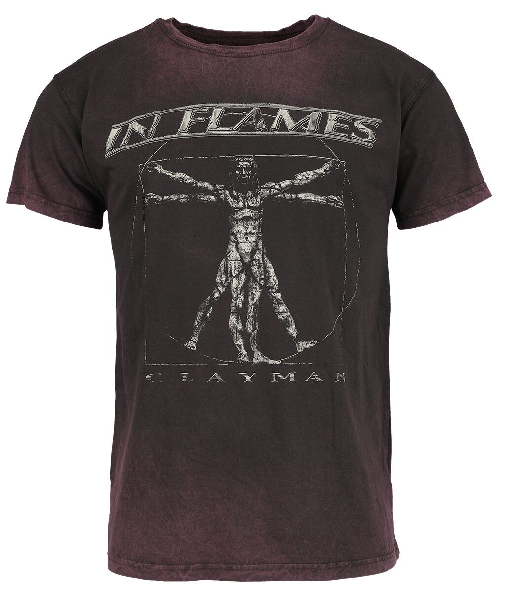 Футболка In Flames Herren Clayman Vitruvian dunkelrot XL