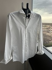 BOSS HUGO BOSS Men's White Slim Fit Cotton Dress Shirt Size 16