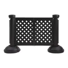 Grosfillex Us960117 Fence Post And Base, Black, 3 Ft. H