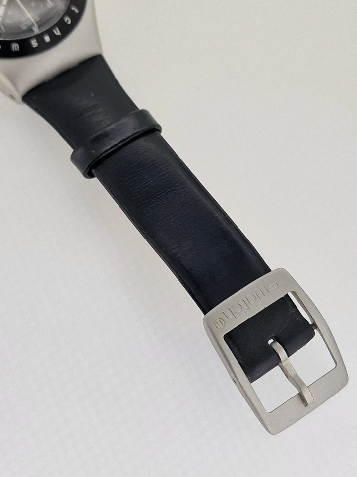 Reloj de Cuarzo EBONITA De Colección/Retro Swatch Irony Mid Chrono Aluminio Suizo YMS1000 Foto 4 de 4