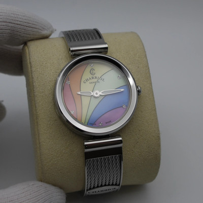 Charriol Forever Rainbow Steel MOP Dial Ladies Quartz Watch FE32