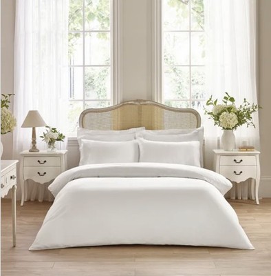 DORMA Doppel Bettbezug Luxus Temperaturregelung 100% Tencel Lyocell Weiß