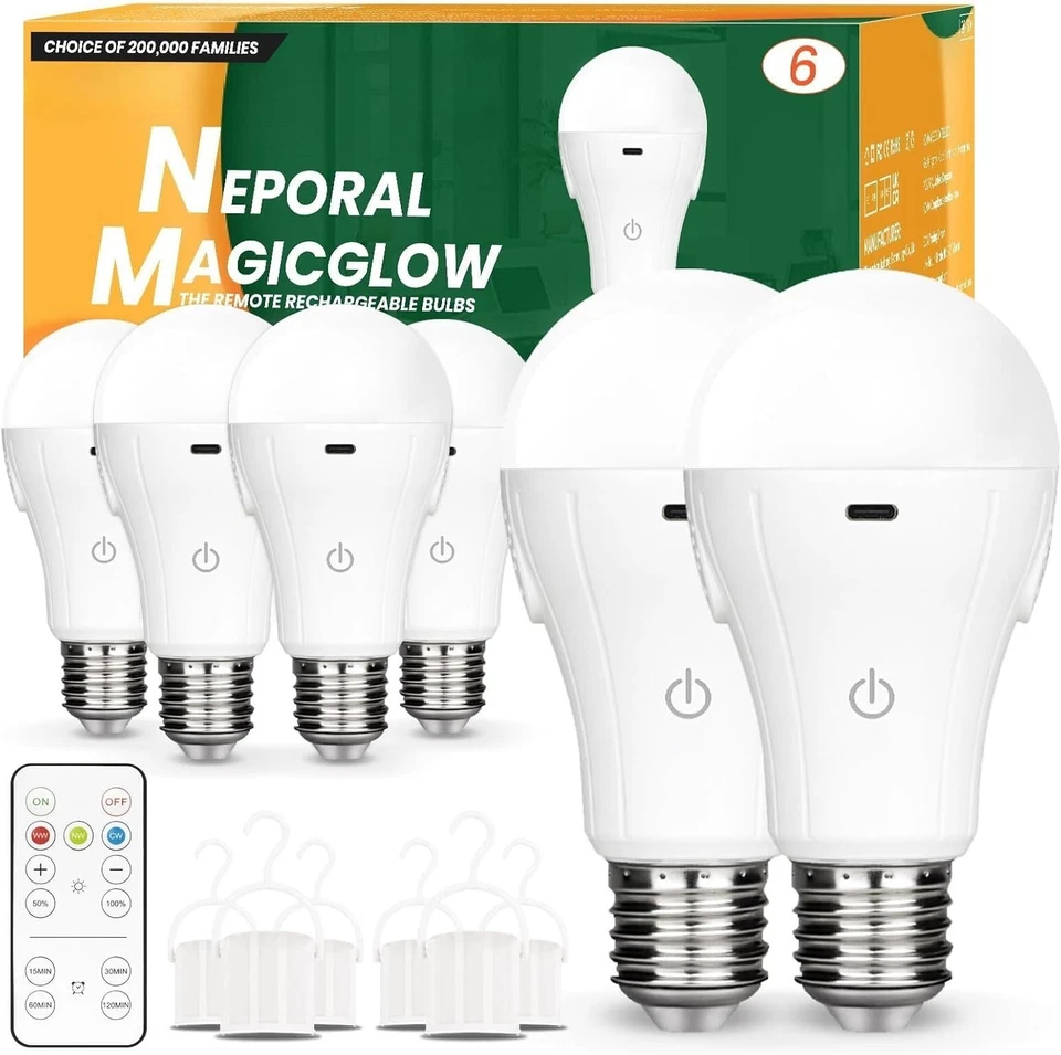 Lâmpadas LED MagicGlow com controle remoto - Escurecimento contínuo e design ecológico - Imagem 3 de 4