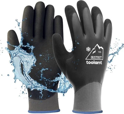 TOOLANT Waterproof Thermal Winter Work Gloves Dual Coated Latex Size Small