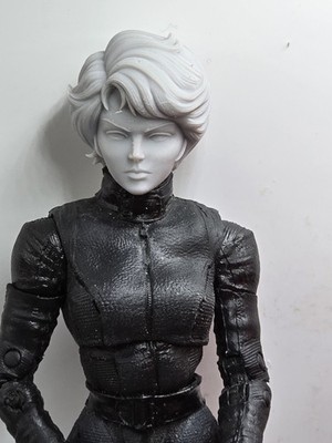 3d Print CARTOON LADY JAYE HEAD 1:10 7''   SELECT DC MULTIVERSE SCALE