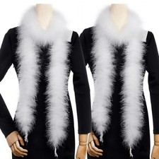 Holmgren White Marabou Feather Boas - 2 Pcs 25g 2 Yards Feather Boa for DIY C...