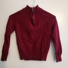 Crewcuts Quarter Zip Mock Neck Sweater Size 6-7 5 Cashmere