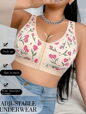 Plus Size Front Closing Comfortable Bra 48D, 48DD