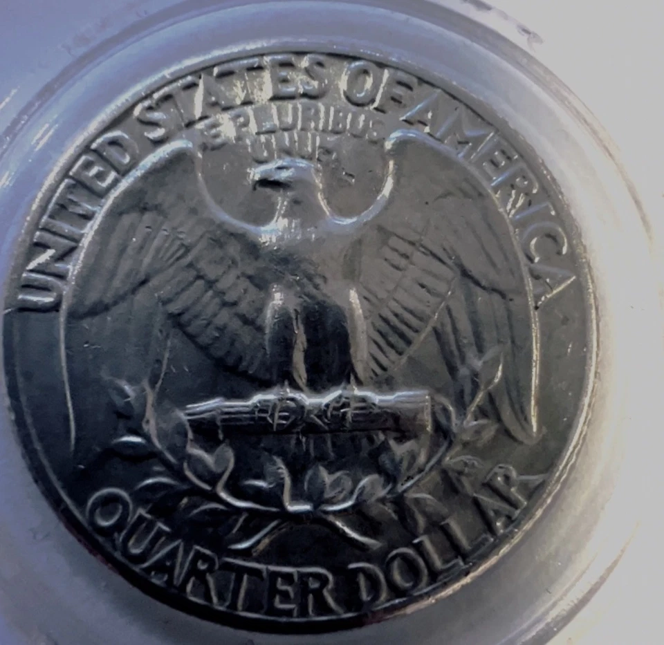 1964 - No mint Silver Washington Qtr. Good condition,Spitting Eagle . Doubling - Image 2 of 4