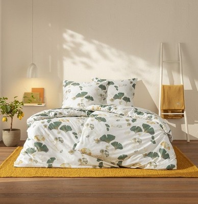 Estella Bettwäsche Gisele grün Mako Satin  135x200 / 155x220 cm