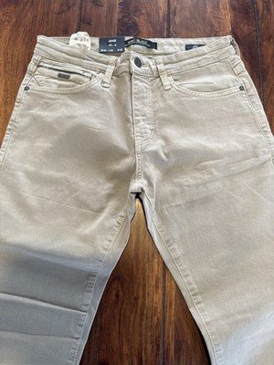 Mavi Black Jake Slim Leg Premium Jeans Beige W31 L34 Neu Stretch Luxus