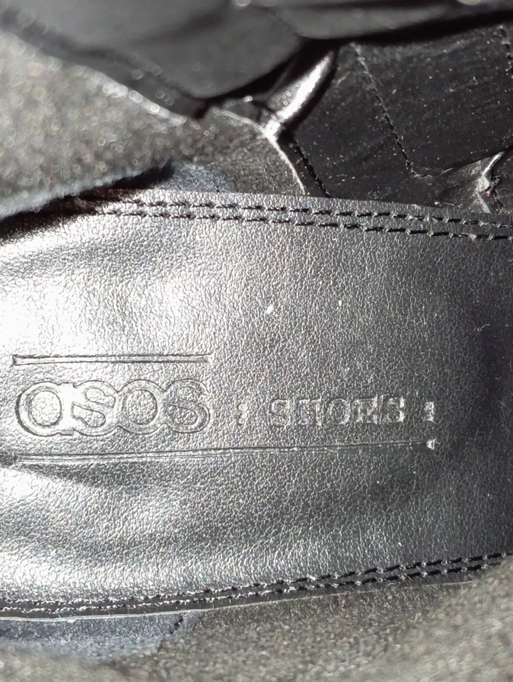 ASOS Botas con cremallera Mujeres Botines Talla EU 40 negro look casual - Imagen 4 de 4