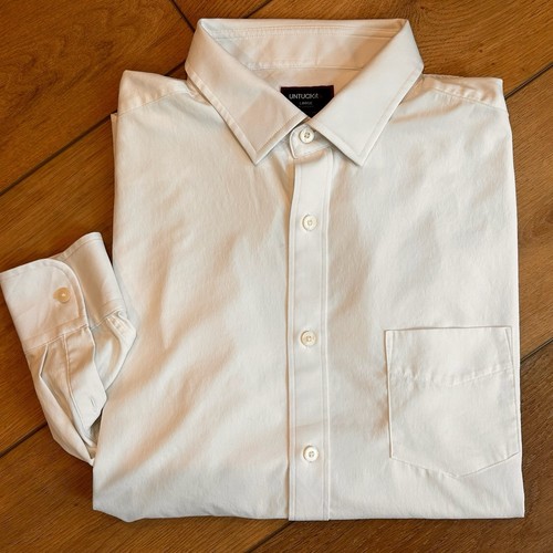 UNTUCKIT • Men’s Long Sleeve Gironde Performance Button Down • White • Large
