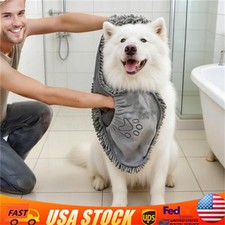 Dog Bath Towel, Dog Towel with Hand Pockets, Quick Dry Pet Towel for Dogs