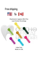 10 pack Elastomeric LIGATURE mini TIES Latex free Orthodontic 10,000 pcs CANADA