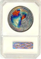 1885-P Gem BU ++ Morgan Dollar Monster 2 Sided  Rainbow Color Toned
