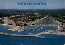 Marina Baie des Anges Nice France Aerial view vintage postcard v902