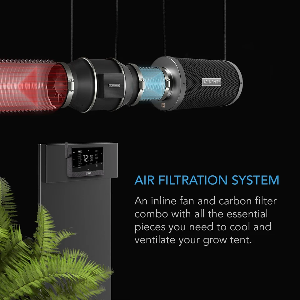 Air Filtration Kit PRO 6", Inline Fan with AI Controller, Filter, and Ducting - Image 2 of 4