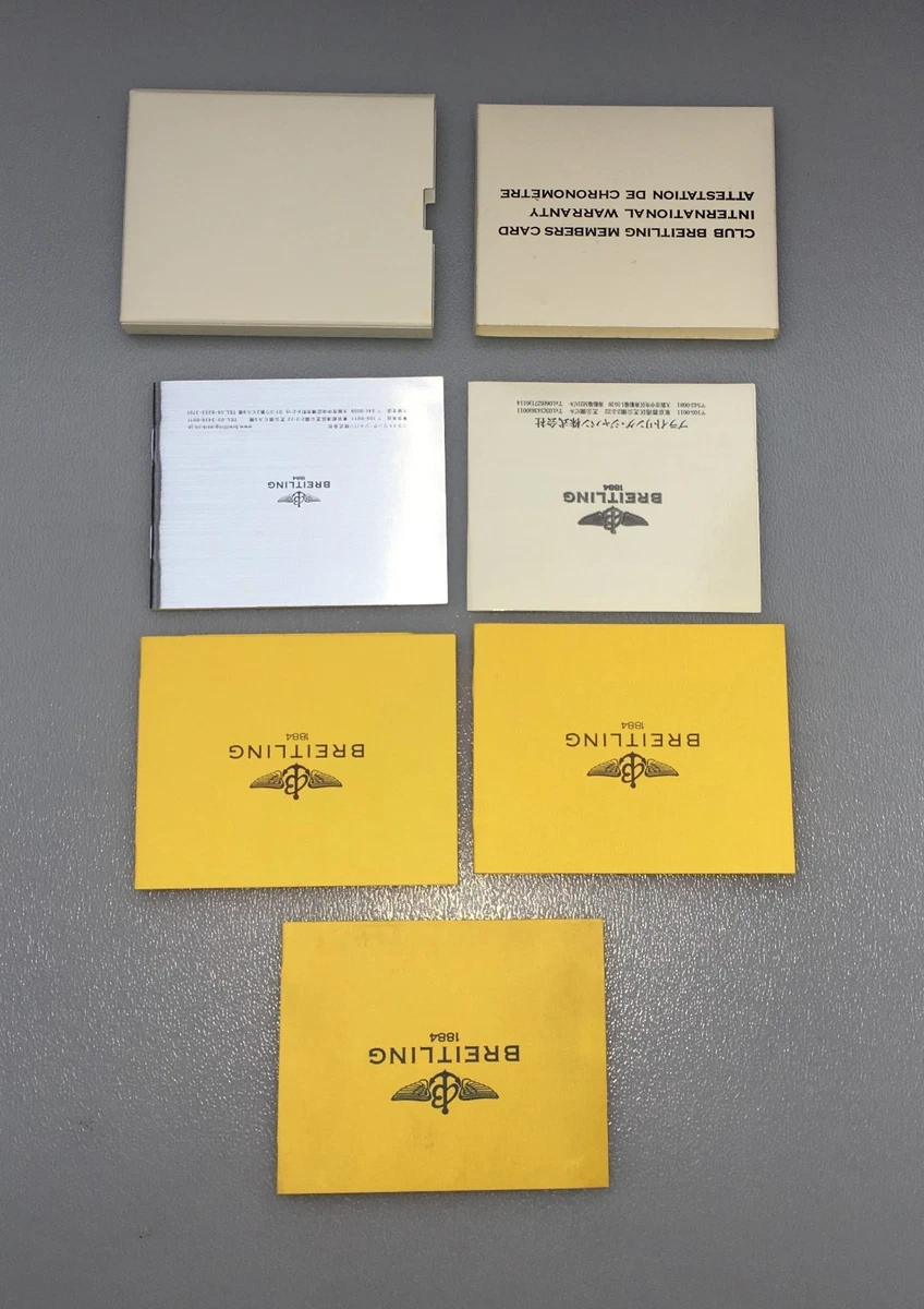 Breitling Schuber Holder Slipcase Papers Papeles Manual Instrucciones Caja Estuche Club
