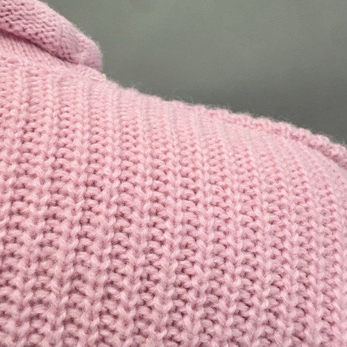 Rosa Trichter Nick Neck eng Zopfmuster 3/4 Ärmel Pullover Gr. Small Medium - Bild 11 von 14