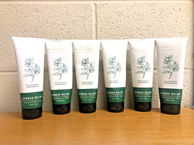 Bath & Body Works Aromatherapy Eucalyptus Spearmint Body Cream 8oz NEW (QTY 6)