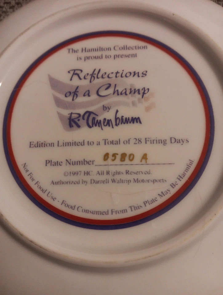 Plato de coleccionista Darrel Waltrip 1997 Foto 2 de 2