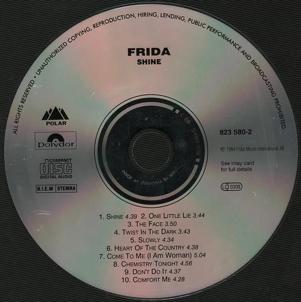 Frida Shine CD Deutschland Polydor 1996 8235802 - Bild 2 von 3