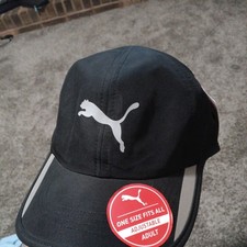 Sombrero ajustable PUMA flujo, GRIS/NEGRO Gorra ajustable con correa Nuevo con etiquetas